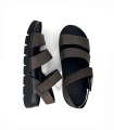 SANDALIA DE HOMBRE CON VELCROS Walk & Fly ICARUS 8385 51230 MARRÓN