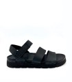 SANDALIA PLANA DE PIEL PARA HOMBRE WALK AND FLY ICARUS 8385 51230 NEGRO
