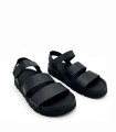 SANDALIA PLANA DE PIEL PARA HOMBRE WALK AND FLY ICARUS 8385 51230 NEGRO
