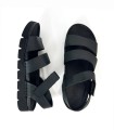 SANDALIA PLANA DE PIEL PARA HOMBRE WALK AND FLY ICARUS 8385 51230 NEGRO