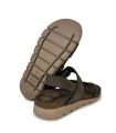 SANDALIA PLANA DE PIEL CON VELCROS PARA CABALLERO WALK AND FLY FIACHI 8385 51270 MARRÓN