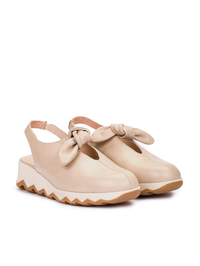 ZAPATO DESTALONADO DE CUÑA PARA MUJER WONDERS Simon 02 C-7602 SAUVAGE BEIG