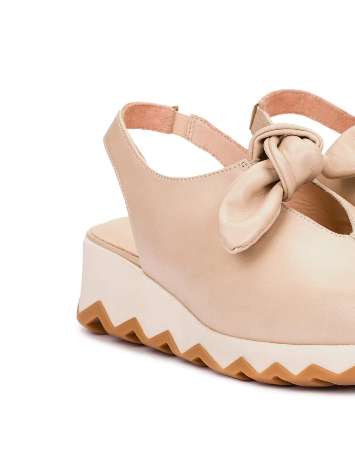 ZAPATO DESTALONADO DE CUÑA PARA MUJER WONDERS Simon 02 C-7602 SAUVAGE BEIG