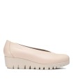 ZAPATO PIEL DE CUÑA DE MUJER WONDERS FLY C-33100 BEIGE