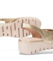 ZAPATO DESTALONADO DE PIEL CON CUÑA DE MUJER WONDERS GALE C-33331 PLATINO