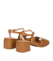 SANDALIAS TROQUELADAS DE PIEL PARA MUJER WONDERS MOAI 01 CUERO