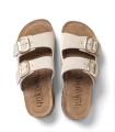 SANDALIAS DE PIEL DE SERRAJE CON PLATAFORMA PARA MUJER YOKONO WIWI-003 BEIGE
