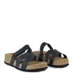 SANDALIAS DE PIEL NEGRO CON PALTAFORMA PARA MUJER YOKONO WIWI 125