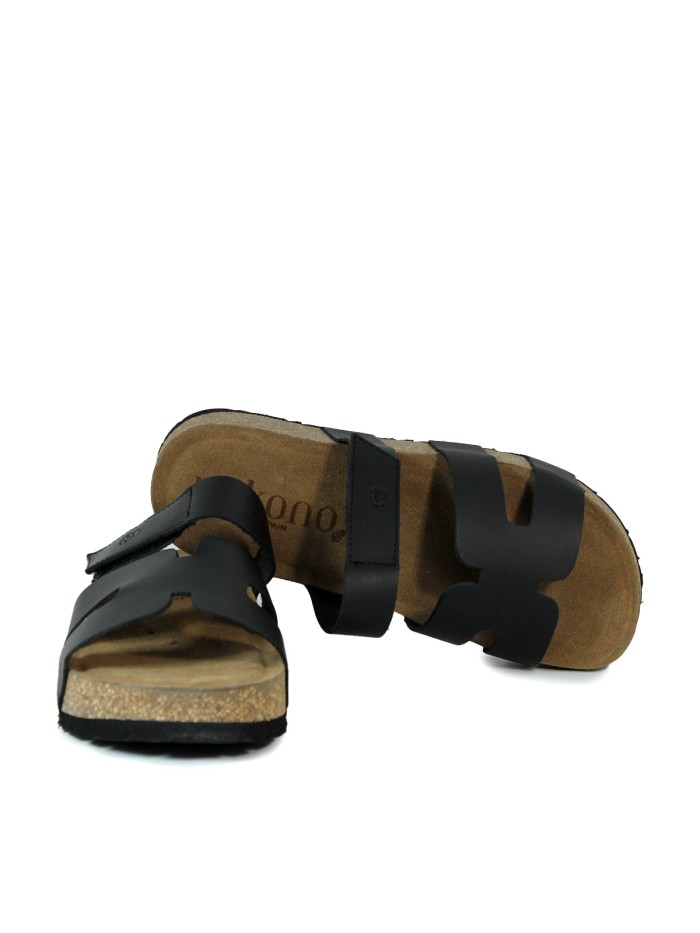 SANDALIAS DE PIEL NEGRO CON PALTAFORMA PARA MUJER YOKONO WIWI 125