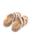 SANDALIAS DE PIEL  CON PALTAFORMA PARA MUJER YOKONO WIWI 125 BLANCO