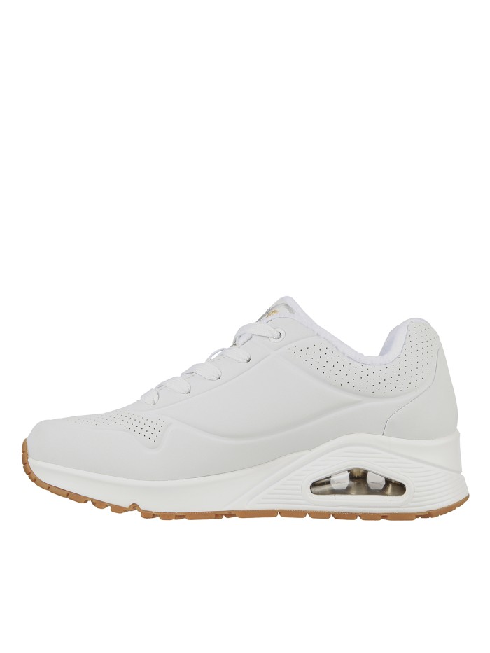 Skechers x JGoldcrown: Uno - Metallic Love 155523 BLANCO