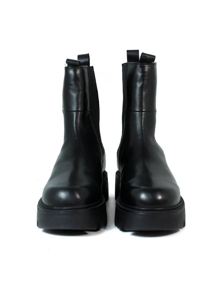 BOTINES DE PIEL CHELSEA PARA MUJER HOSIS NAR6650 NEGRO