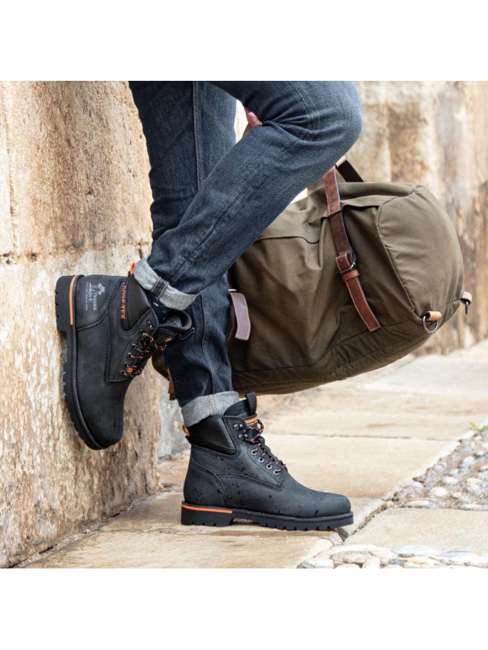 BOTA CORDONES CON FORRO GORE TEX PANAMA JACK AMUR GTX URBAN C1 NOBUCK NEGRO