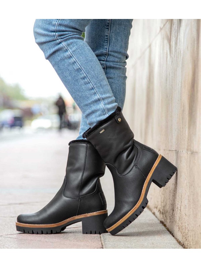 BOTAS DE PIEL CON FORRO Gore-Tex®  PANAMA JACK PIOLA GTX B1 NEGRO