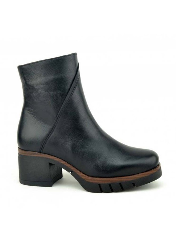 BOTINES DE TACÓN EN PIEL PAULA URBAN TEXAS 11-1140 NEGRO