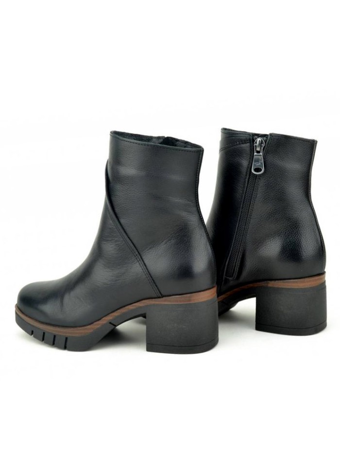 BOTINES DE TACÓN EN PIEL PAULA URBAN TEXAS 11-1140 NEGRO