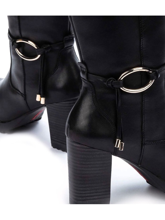BOTAS DE TACÓN DE CAÑA ALTA MUJER PIKOLINOS CONNELLY W7M-9798 NEGRO