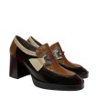 MOCASINES PIEL CHAROL TACÓN ANCHO 5484 NEGRO