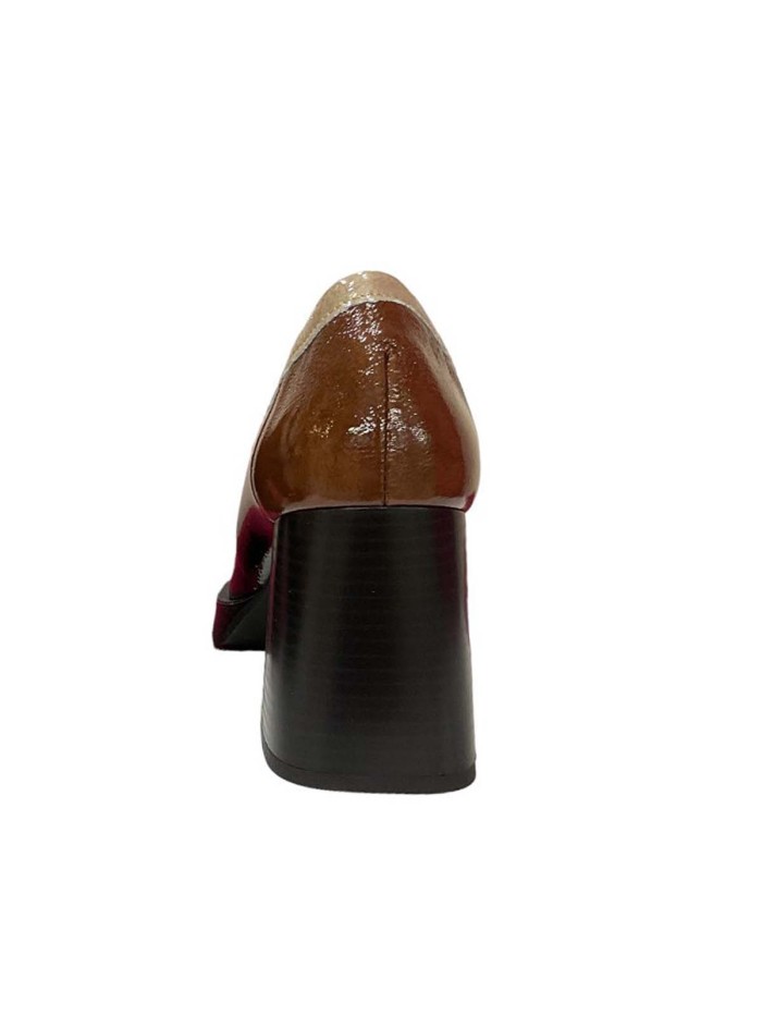 MOCASINES PIEL CHAROL TACÓN ANCHO 5484 NEGRO
