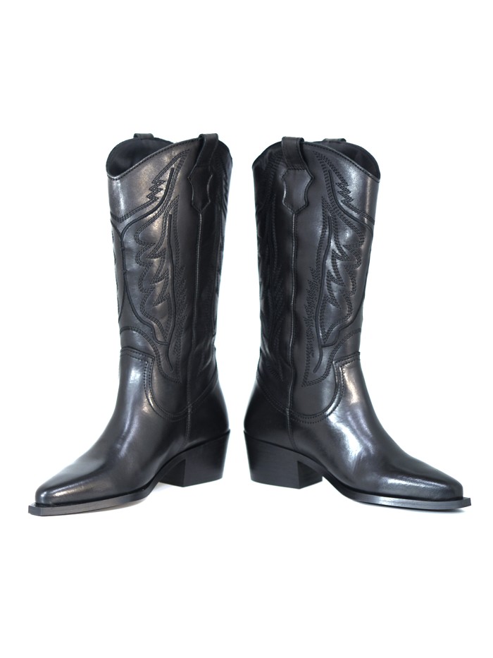 BOTAS COWBOY MUJER LIA NEGRO
