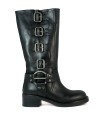 BOTAS DE PIEL CON HEBILLAS PARA MUJER VEXED SELENA NEGRO