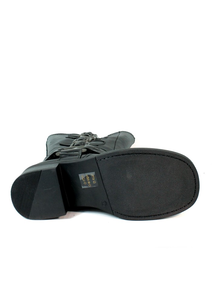 BOTAS DE PIEL CON HEBILLAS PARA MUJER VEXED SELENA NEGRO