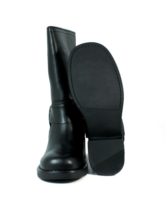 BOTAS DE PIEL HEBILLAS PARA MUJER VEXED HERA NEGRO