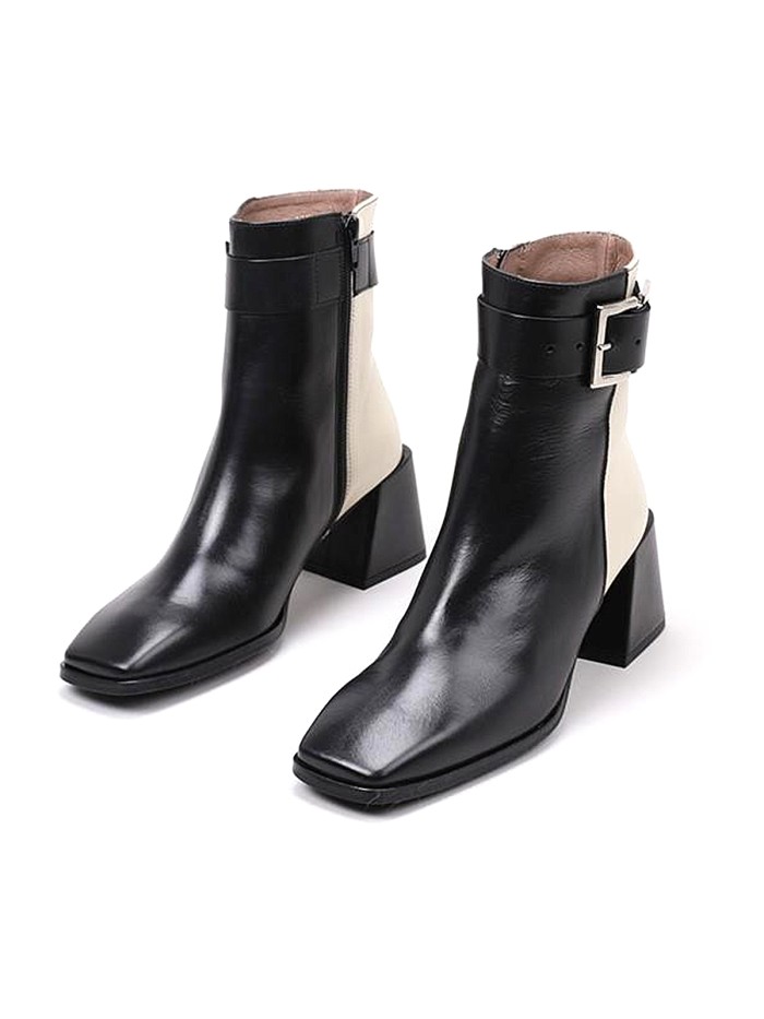 BOTINES BLANCO Y CREMA MUJER H-4350