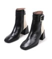 BOTINES BLANCO Y CREMA MUJER H-4350