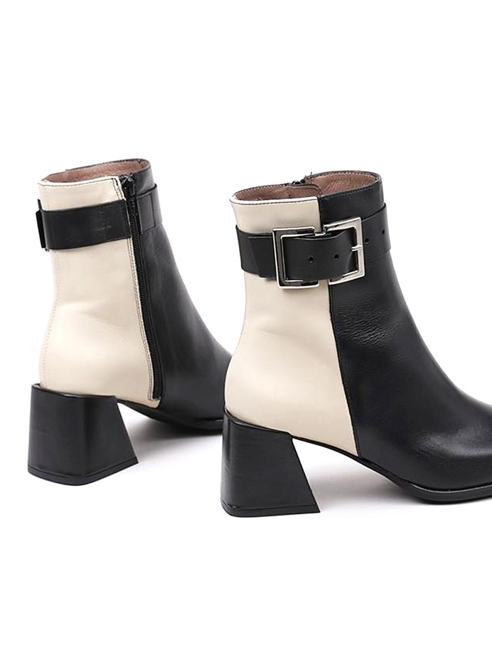 BOTINES BLANCO Y CREMA MUJER H-4350