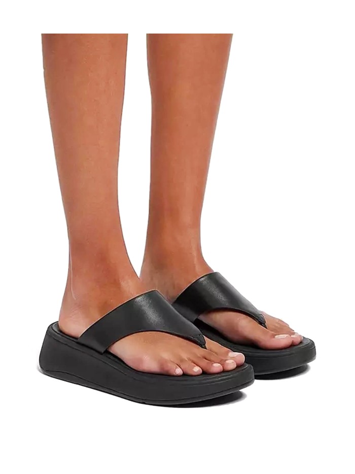 SANDALIAS SLIP ON DE PIEL FITFLOP FW4-090-F-MODE LEATHER NEGRO