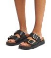 SANDALIAS DE PIEL CON HEBILLAS FITFLOP HE8-001-GEN-FF BUCKLE NEGRO