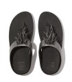 SANDALIAS DE PIEL CON ABALORIOS FITFLOP HI7-B06 RUMBA BEADED PLOMO