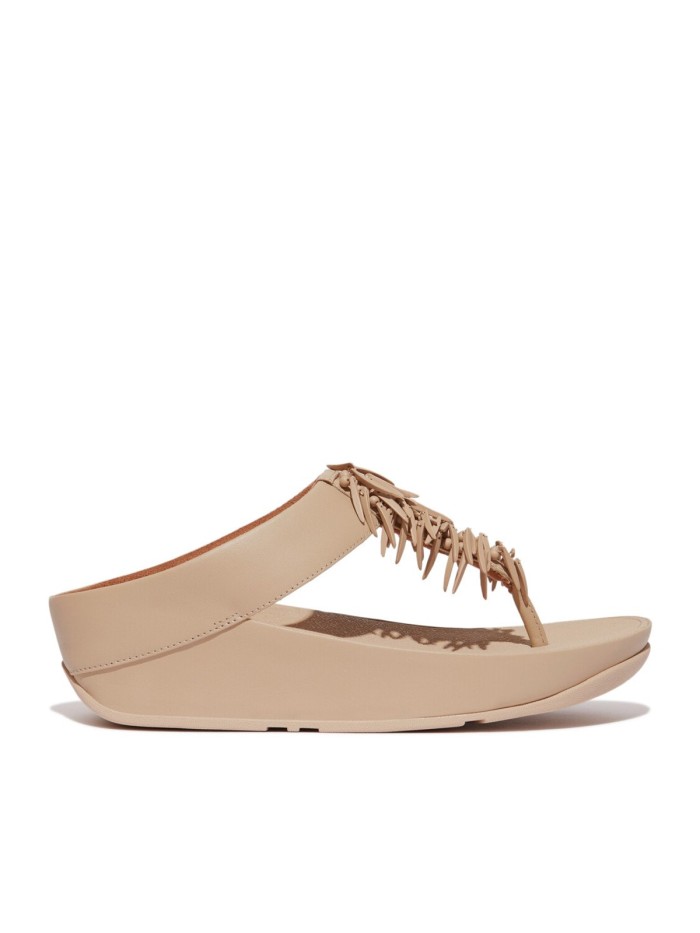 SANDALIAS SLIP ON CON ABALORIOS FITFLOP HQ4-A94 RUMBA BEADED BEIGE