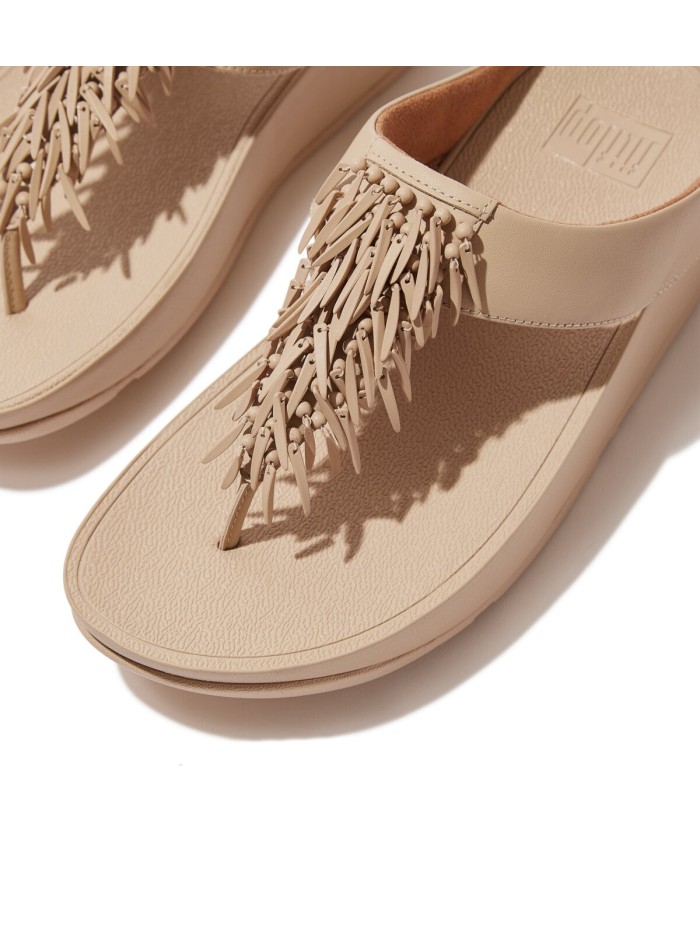SANDALIAS SLIP ON CON ABALORIOS FITFLOP HQ4-A94 RUMBA BEADED BEIGE