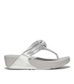 SANDALIAS SLIP ON DE PIEL FITFLOP HN8-011 LULU PADDED-KNOT PLATA