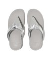 SANDALIAS SLIP ON DE PIEL FITFLOP HN8-011 LULU PADDED-KNOT PLATA
