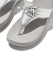 SANDALIAS SLIP ON DE PIEL FITFLOP HN8-011 LULU PADDED-KNOT PLATA