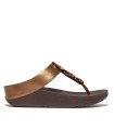 SANDALIAS DE DEDO EN PIEL FITFLOP HJ1-012 HALO BEAD-CIRCLE BRONCE