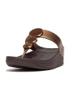 SANDALIAS DE DEDO EN PIEL FITFLOP HJ1-012 HALO BEAD-CIRCLE BRONCE