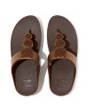 SANDALIAS DE DEDO EN PIEL FITFLOP HJ1-012 HALO BEAD-CIRCLE BRONCE