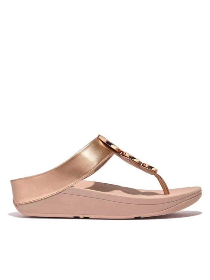 SANDALIAS DE DEDO EN PIEL HJ1-323 HALO BEAD-CIRCLE ROSA