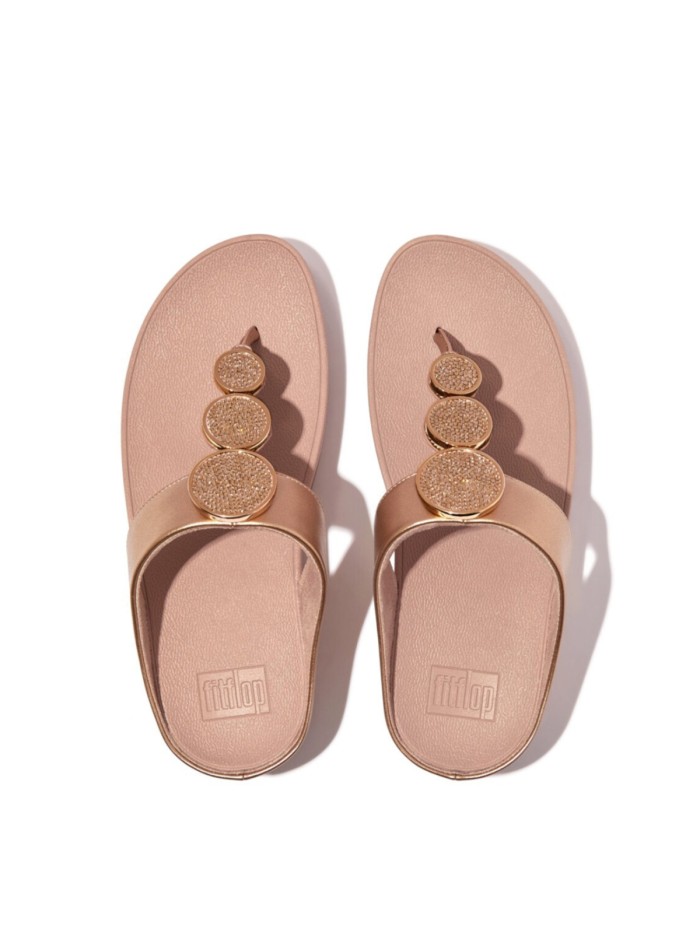 SANDALIAS DE DEDO EN PIEL HJ1-323 HALO BEAD-CIRCLE ROSA