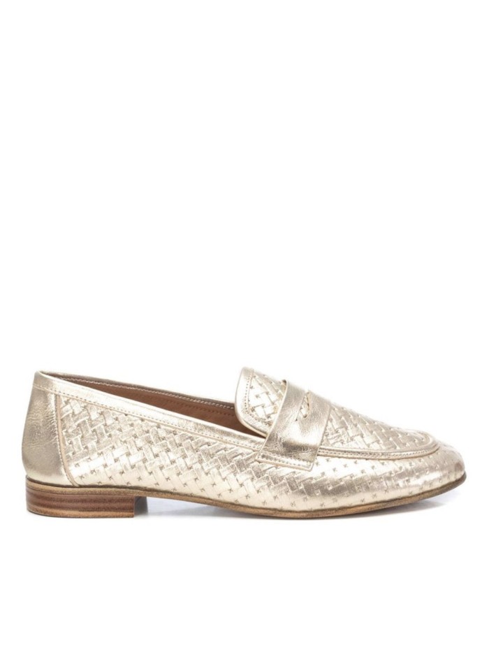 MOCASINES DE PIEL ENTRELAZADA DE MUJER CARMELA 16155804 ORO