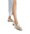 MOCASINES DE PIEL ENTRELAZADA DE MUJER CARMELA 16155804 ORO
