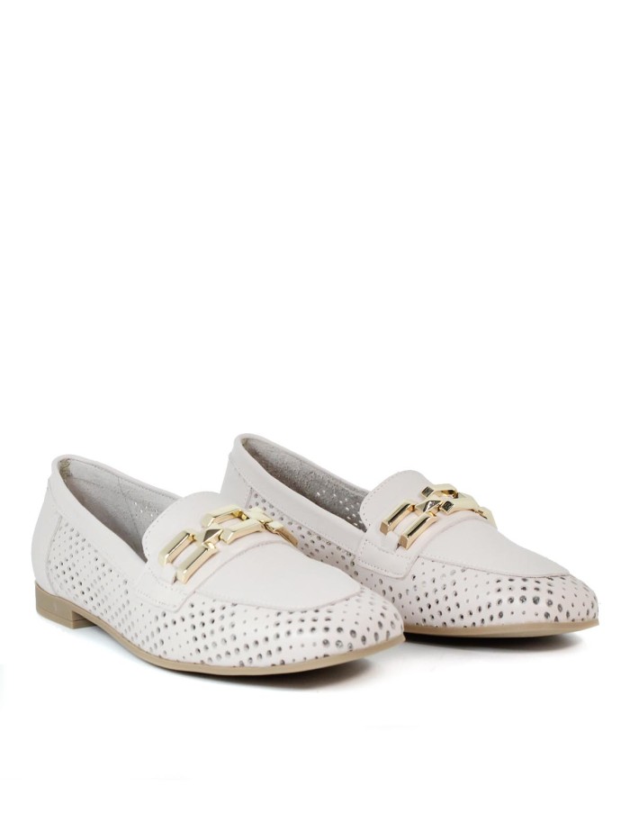 MOCASINES CALADOS CON CADENA PITILLOS 5644 NUDE