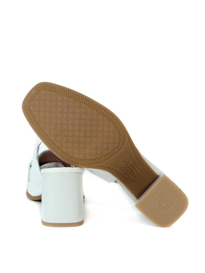 MOCASINES DESTALONADOS DE TACÓN PITILLOS 5795 BEIGE-ROSA