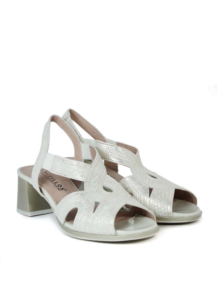 SANDALIAS DE CUÑA CÓMODAS PITILLOS 5690 ORO
