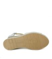 SANDALIAS DE CUÑA CÓMODAS PITILLOS 5521 PLATA