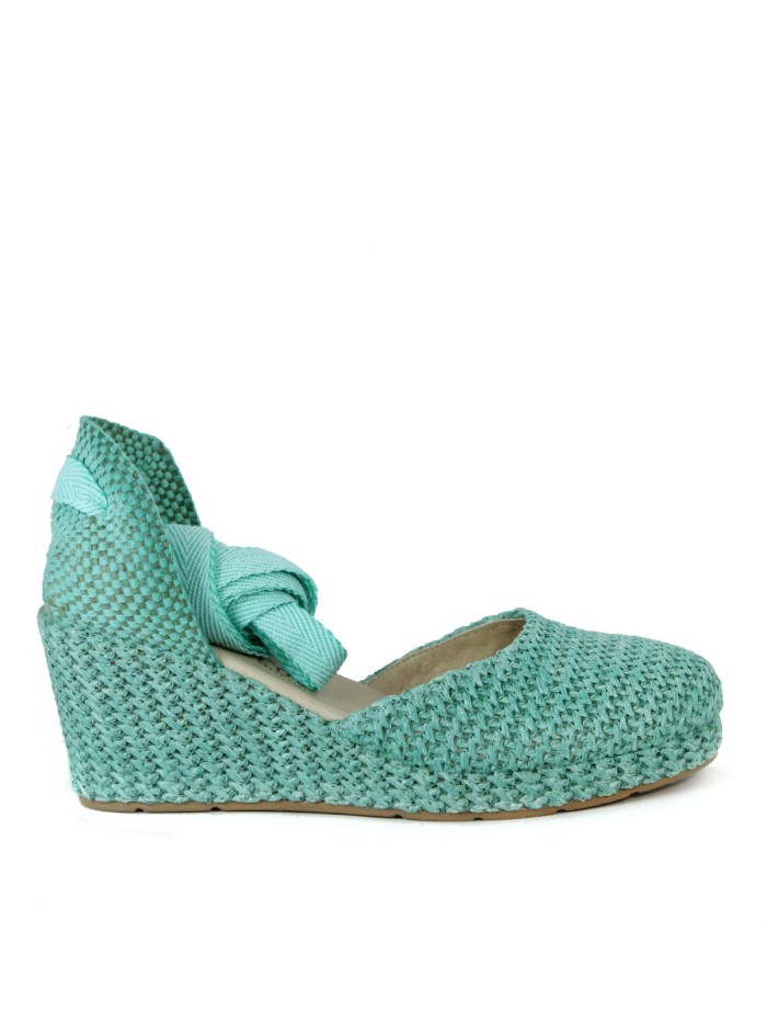 SANDALIAS VALENCIANAS DE CUÑA PITILLOS 5575-R TURQUESA
